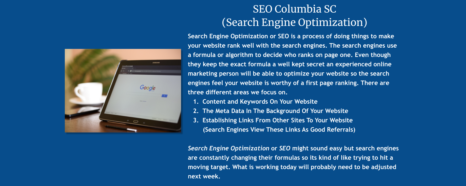 search engine optimization service columbia SC